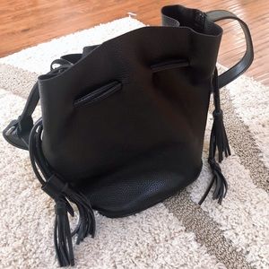 Faux leather bucket purse